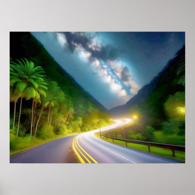 Poster a estrada através da noite escura (Frente)
