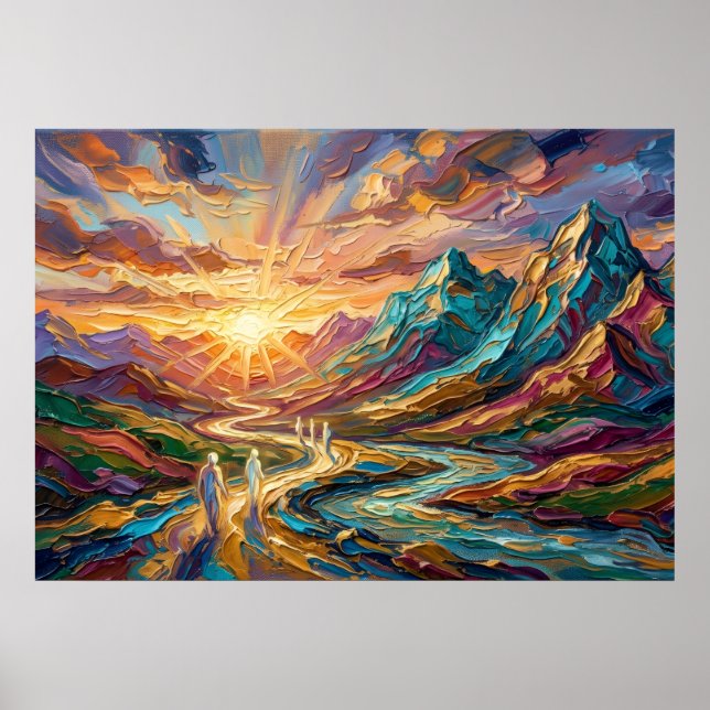 Poster A Estrada do Nascer do Sol de Renovação Espiritual (Frente)