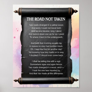 Poster A Estrada Não Levada — Robert Frost