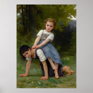 Poster A estrada Pony-Back de William-Adolphe Bouguereau