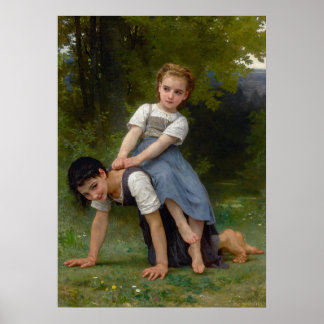 Poster A estrada Pony-Back de William-Adolphe Bouguereau