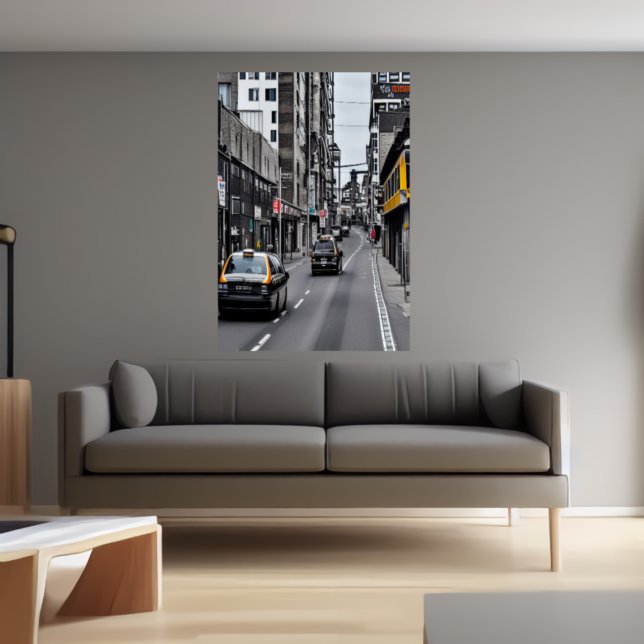 Poster A estrada principal da minha cidade | AI Art Poste (Criador carregado)