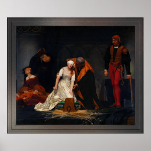 Poster A Execução de Lady Jane Grey por Paul Delaroche