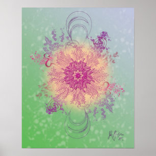 Póster A experiência da flor (Digital) por P. juliano