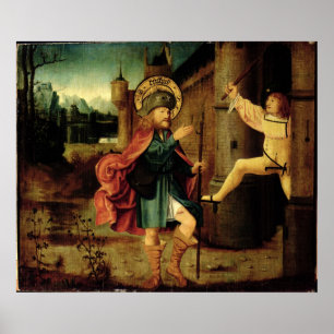 Póster A expulsão do santo Roch de Roma