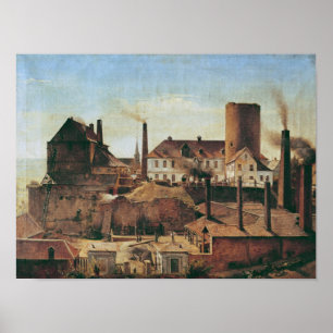 Poster A fábrica de Harkort no Burg mais molhado, c.1834