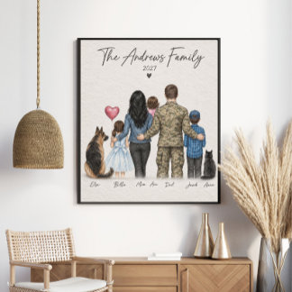 Poster A Família Andrews 2027 Retrato Personalizado de Fa