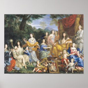 Póster A família de Louis XIV 1670 2