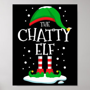 Poster A Família de Natal do Chatty que Corresponde ao Xm
