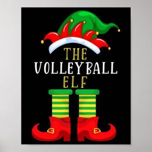 Poster A Família Engraçada De Natal Do Elfo De Voleibol