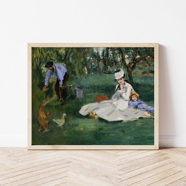 Poster A família Monet em seu jardim | Édouard Manet (Criador carregado)