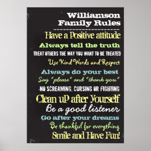 Poster A família personalizada ordena o sinal da casa
