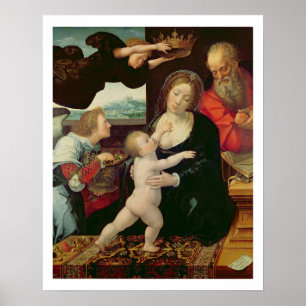 Póster A família santamente, 1522 (óleo no painel)