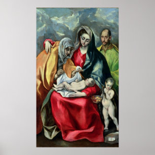 Poster A família santamente com St.Elizabeth, 1580-85