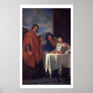 Póster A família santamente, ou a benevolência (óleo e