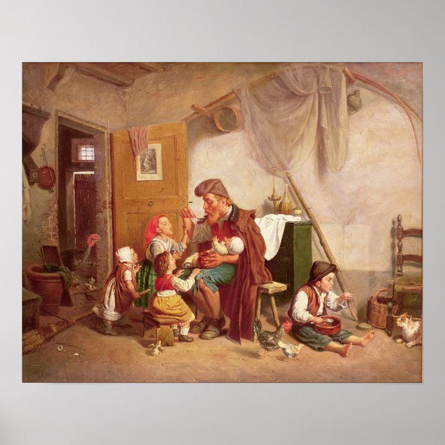 Póster A família viúva, século XIX (Frente)