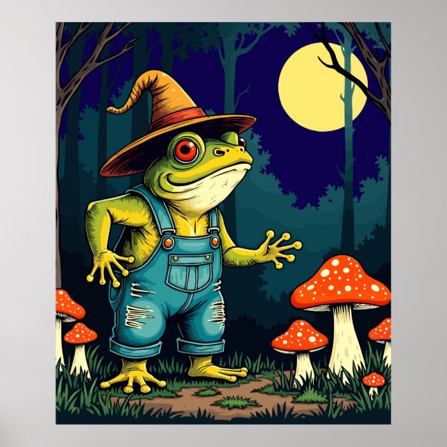 Poster A Familiar Toad Witch Foraging At Night (Frente)