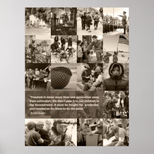 Poster A famosa citação da Liberdade de Reagan. Imagens C