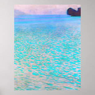 Poster A famosa pintura Attersee de Gustav Klimt.