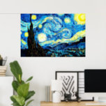 Poster A famosa pintura de Van Gogh, Starry Night,<br><div class="desc">A famosa pintura de Van Gogh,  Starry Night.</div>