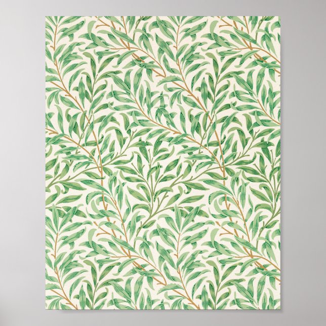 Poster A famosa pintura Willow bough de William Morris (Frente)