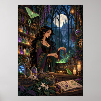 Poster A Fantasia de Poção de Bruxa da Farmácia da Meia-N