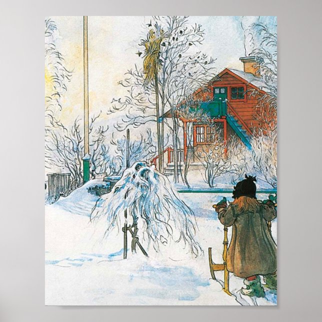 Poster A Farmhouse E Washington De Carl Larsson (Frente)