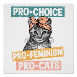 Póster A Favor do Direito de Escolha A Favor do Feminismo