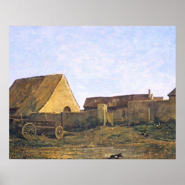 Poster A Fazenda francesa de Charles-François Daubigny (Frente)