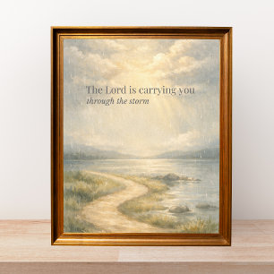 Poster A Fé Cristã O Senhor Está Te Carregando