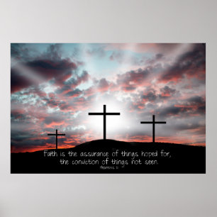 Póster A fé é a segurança das coisas esperadas para…