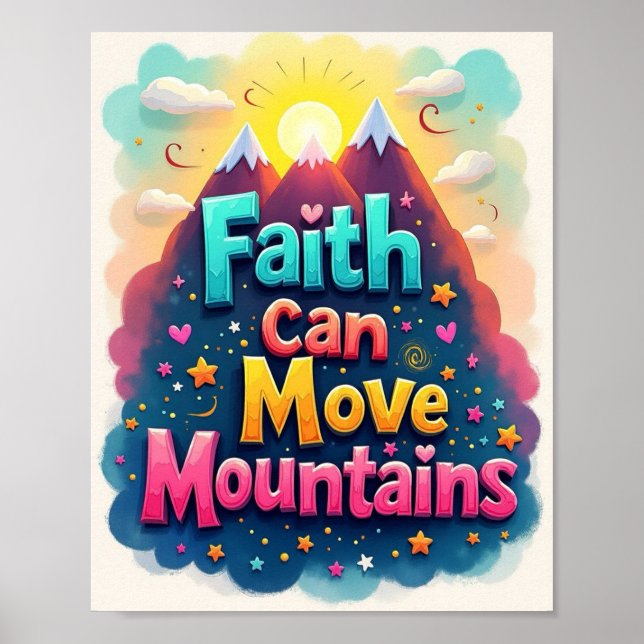 Poster A fé pode mover montanhas (Frente)