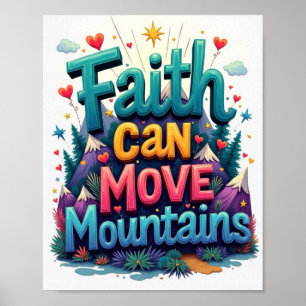 Poster A fé pode mover montanhas