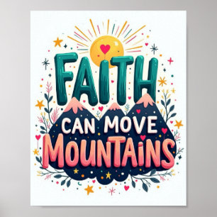 Poster A fé pode mover montanhas