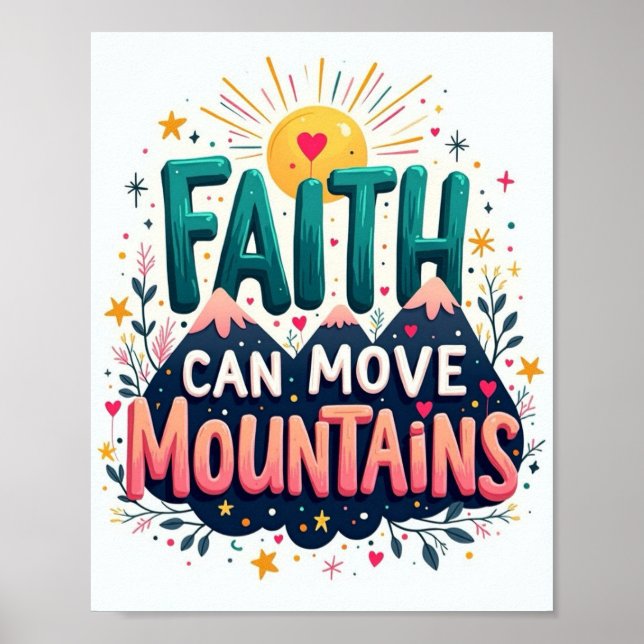 Poster A fé pode mover montanhas (Frente)