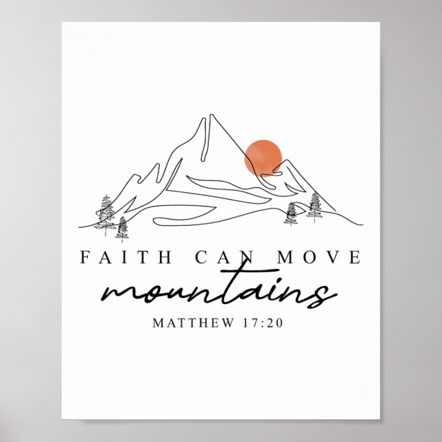 Poster A Fé Pode Mover Montanhas Caminhadas Acampamento V (Frente)