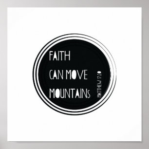 Poster A "fé pode mover verso da bíblia das montanhas"