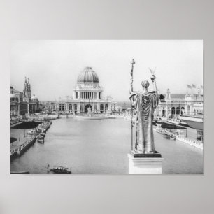 Poster A feira de mundo de Chicago - a cidade branca 1893