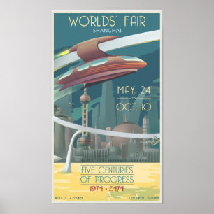 Póster A feira de mundos Shanghai