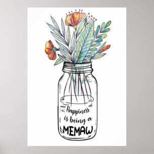 Poster A Felicidade Da Arte Esposa Está Sendo Um Memaw