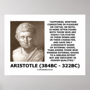 Póster A felicidade de Aristotle cultivada ocupa-se do