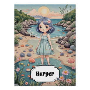 Póster A felicidade de Beachcomber é personalizada
