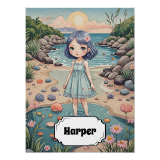 Póster A felicidade de Beachcomber é personalizada