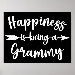 Poster A Felicidade É Ser Uma Vovó Dia de as mães Do Gram