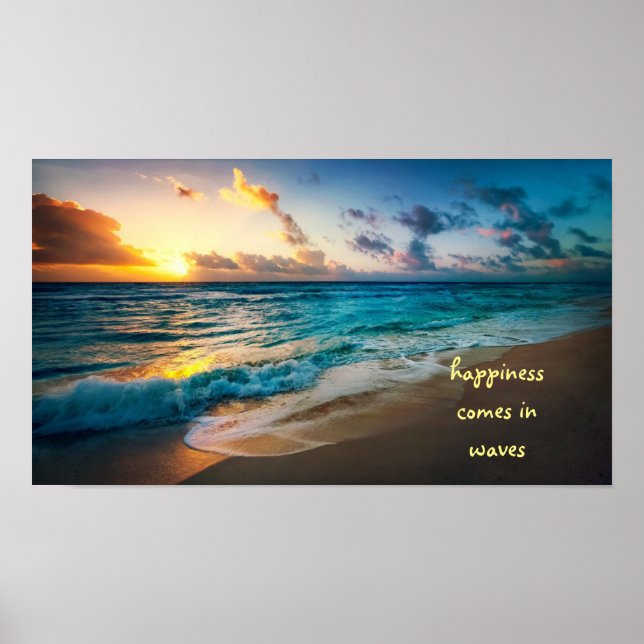 Poster A felicidade vem em ondas (Frente)