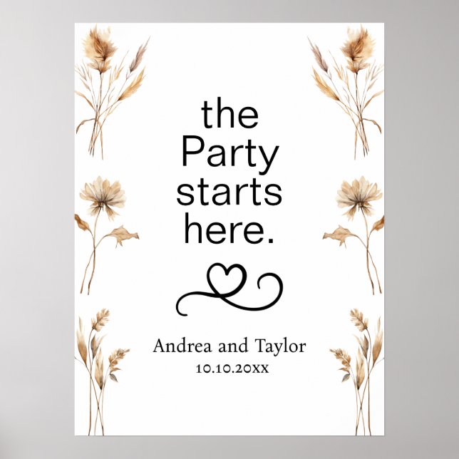 Poster A festa começa aqui Pampas Grass Wedding (Frente)