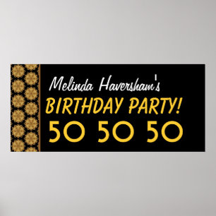 Póster A festa de aniversário do costume 50th ou todo o