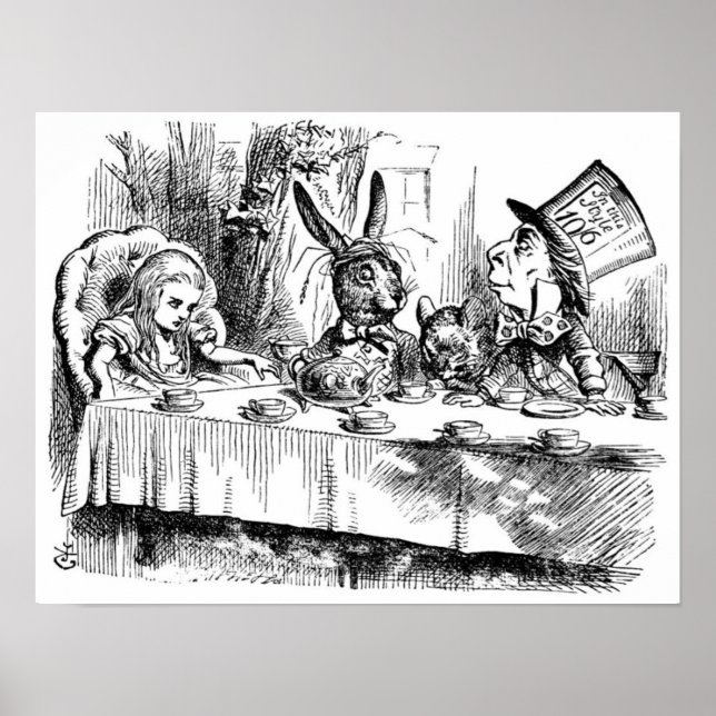 Poster A festa do chá do Mad Hatter (Frente)