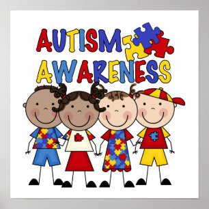 Poster A figura da vara caçoa a consciência do autismo