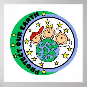 Póster A figura da vara protege nossos t-shirt e